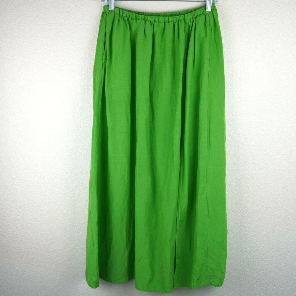 Stockholm Atelier X Other Stories Women Green A-Line Midi Skirt Size 4‎
